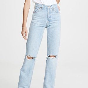 RE/DONE High Rise Rigid Loose Jean / Straight cut